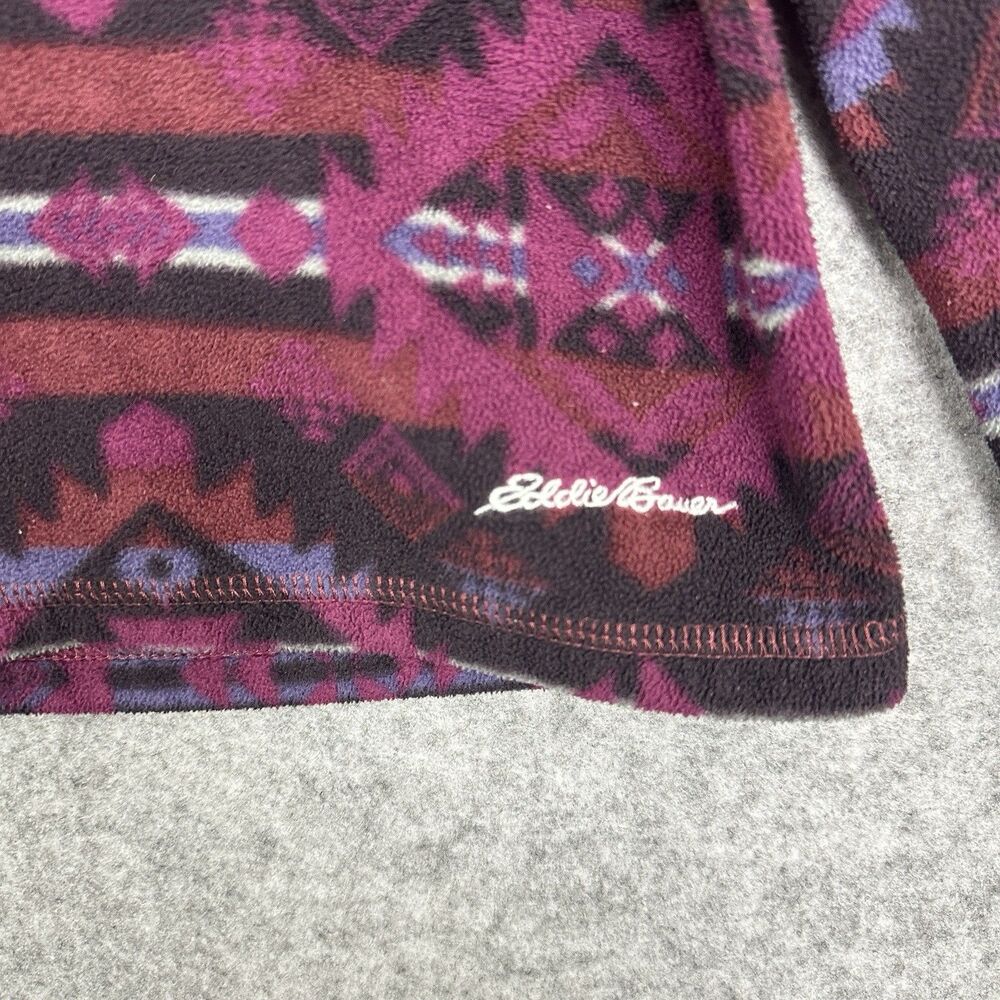 Eddie Bauer Aztec Fleece Pullover Top Womens 2XL 1/4 Zip Western Hiking Colorful - Picture 6 of 16